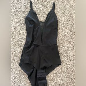 Urban Outfitters black low neck with mesh bodysuit!